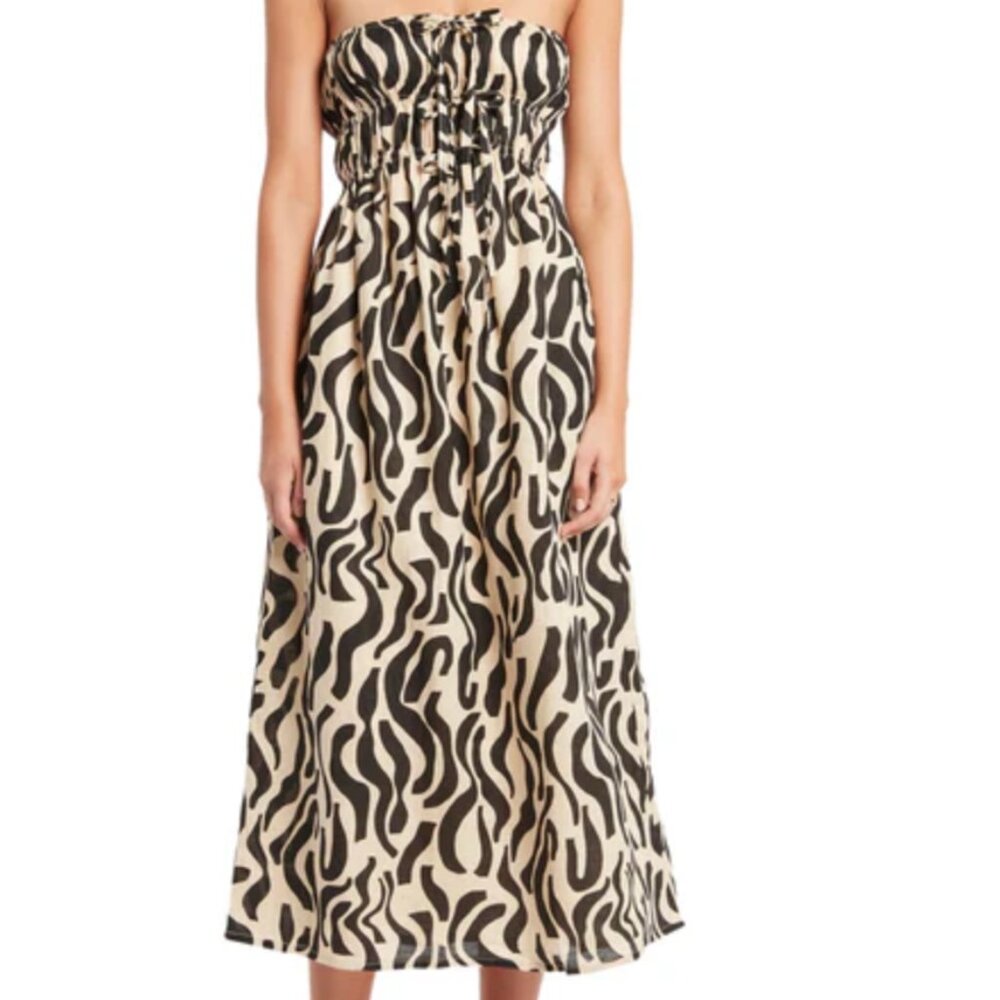 FAITHFULL THE BRAND CONTESSA MIDI DRESS Size 6